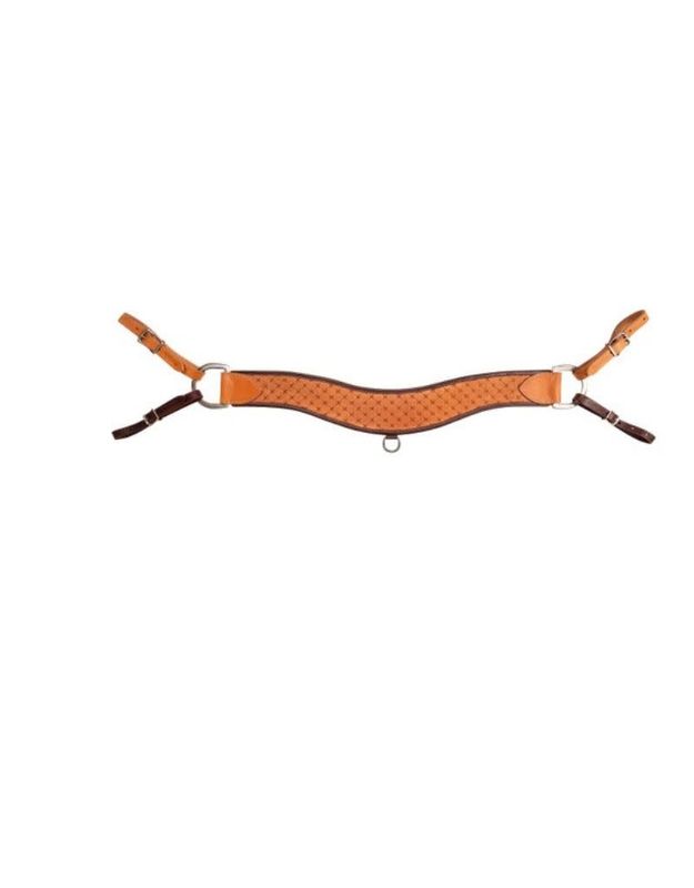 4in Steer Roper Breastcollar w/ Quilted Tooling