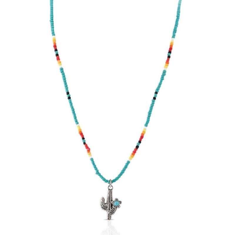 Flowered Saguaro Beaded Necklace