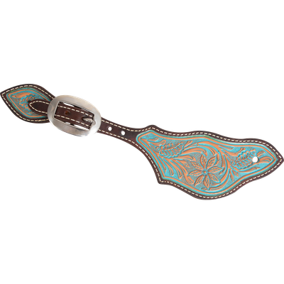 Rancher Spur Straps w/Desert Flower Tooling