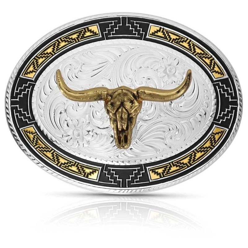 Southwest Edge Buckle w/Longhorn