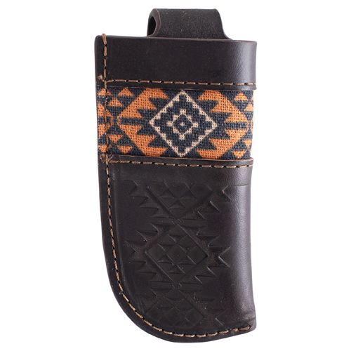 Knife Sheath Dark Brown Sienna Inlay