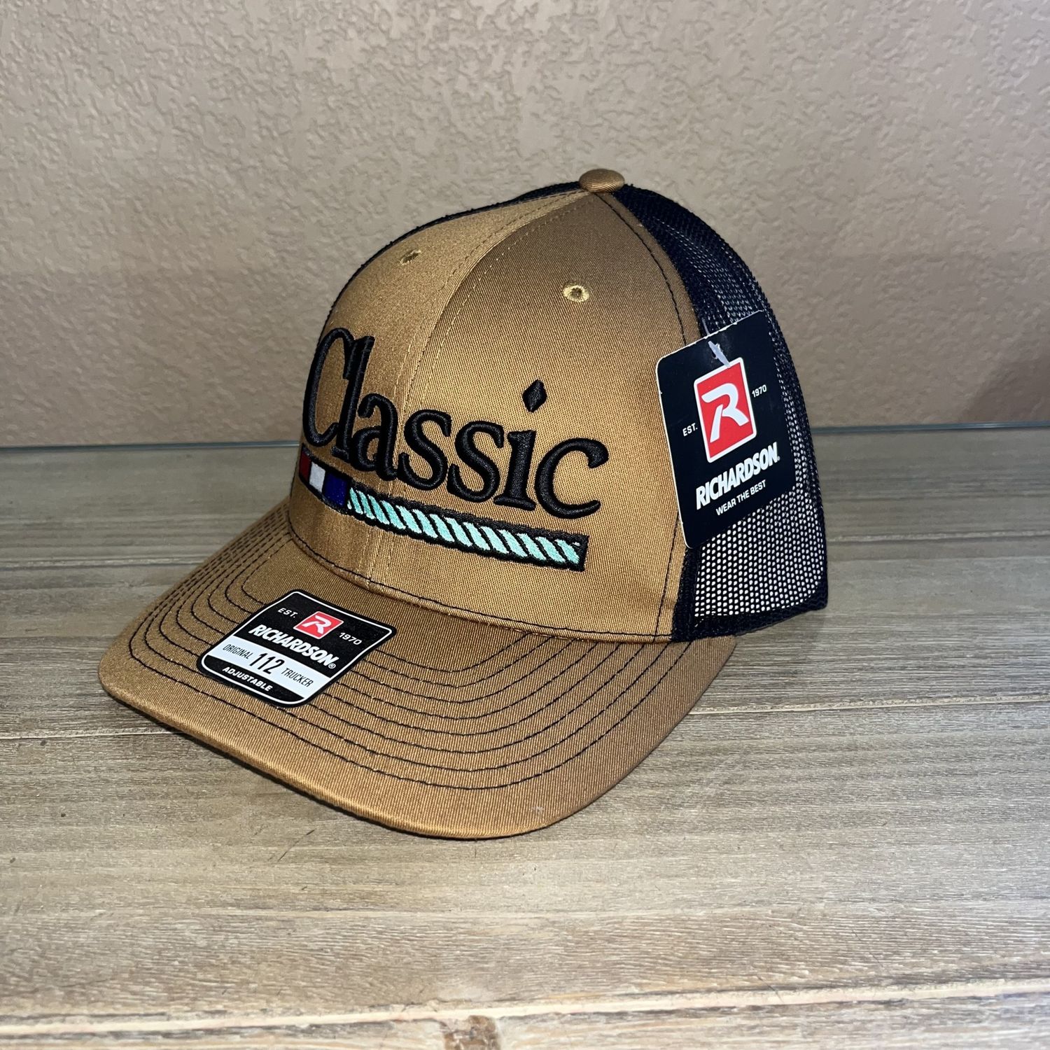 3D/Puff Embroidery Carmel/Black