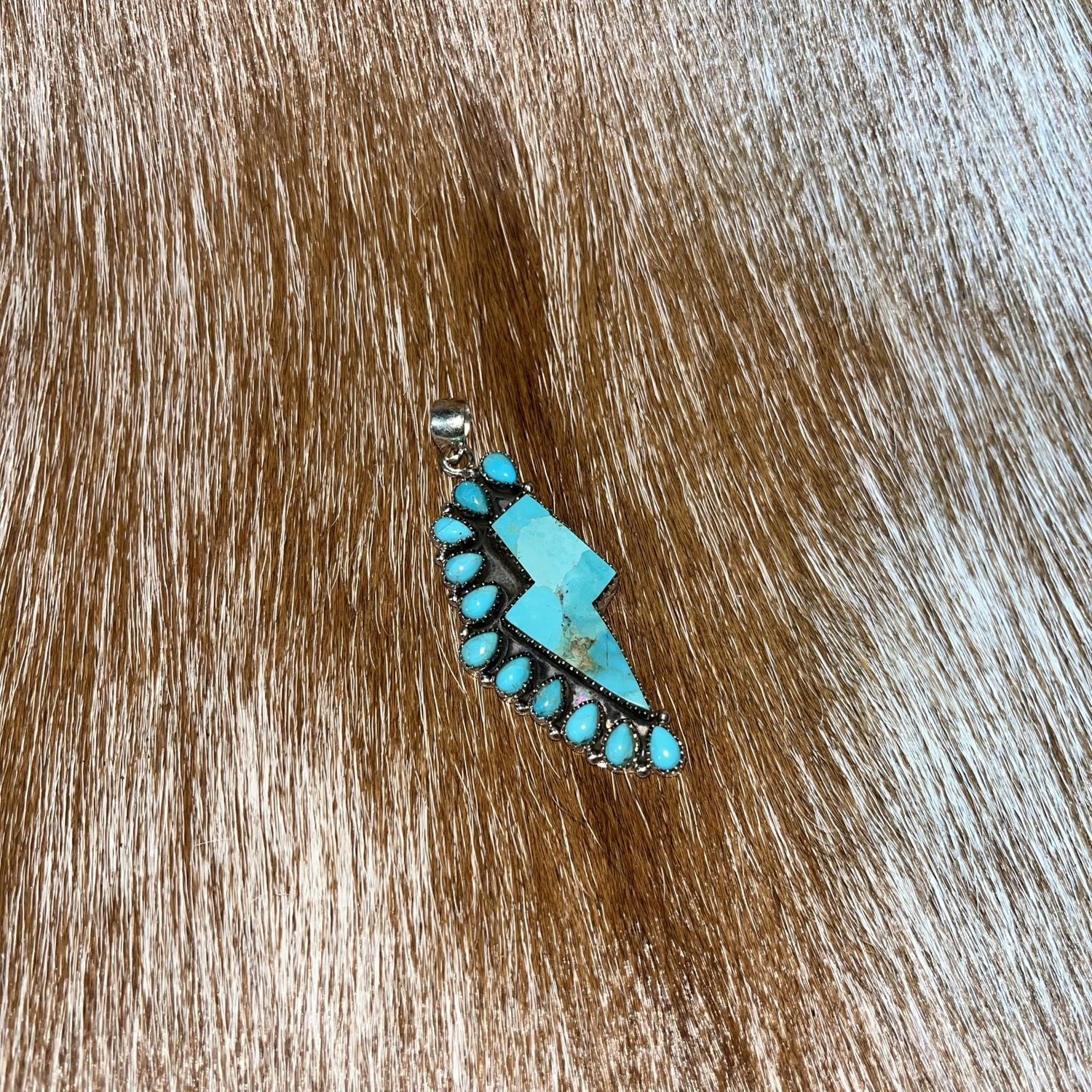 SS Kingman Turquoise Pendant