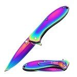 4" Closed Rainbow Spectrum Titanium