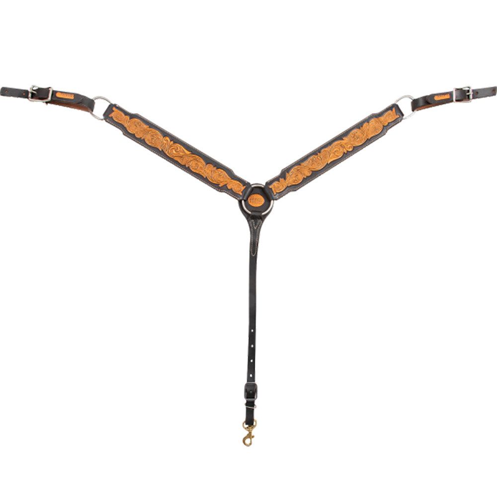 2.5'  Breastcollar w/Dark Framed Scroll Tooling