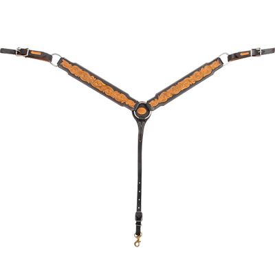 2.5'  Breastcollar w/Dark Framed Scroll Tooling