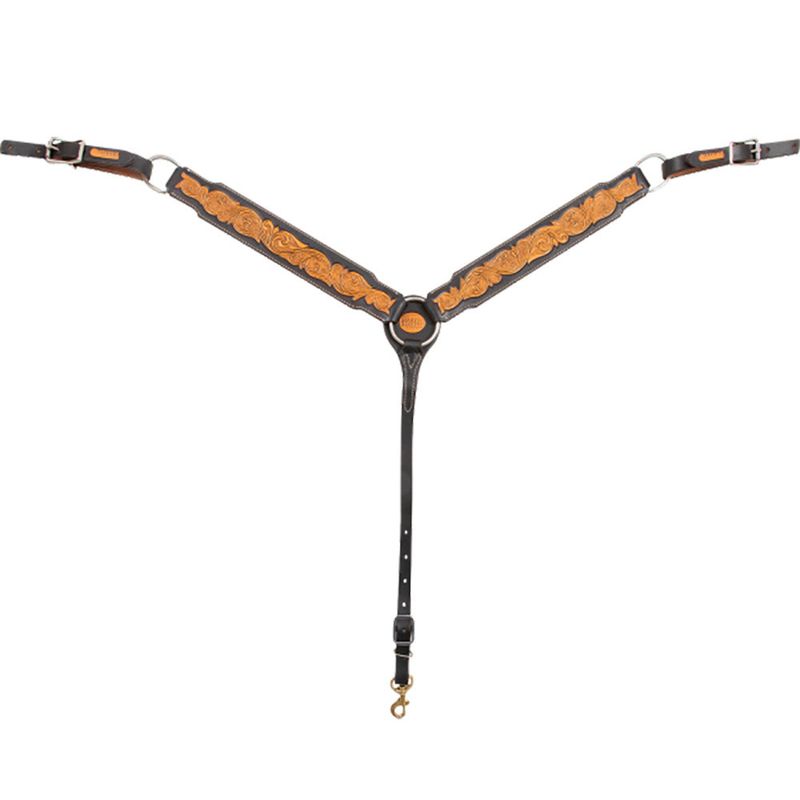 2.5'  Breastcollar w/Dark Framed Scroll Tooling