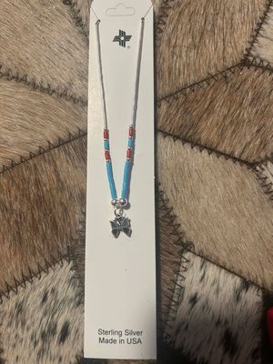Sterling Silver Turq Butterfly Necklace