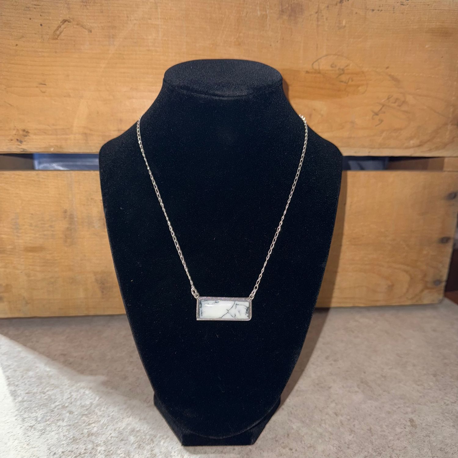 Howlite Bar Necklace