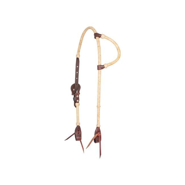 Slip Ear Rawhide Braid Headstall Natural