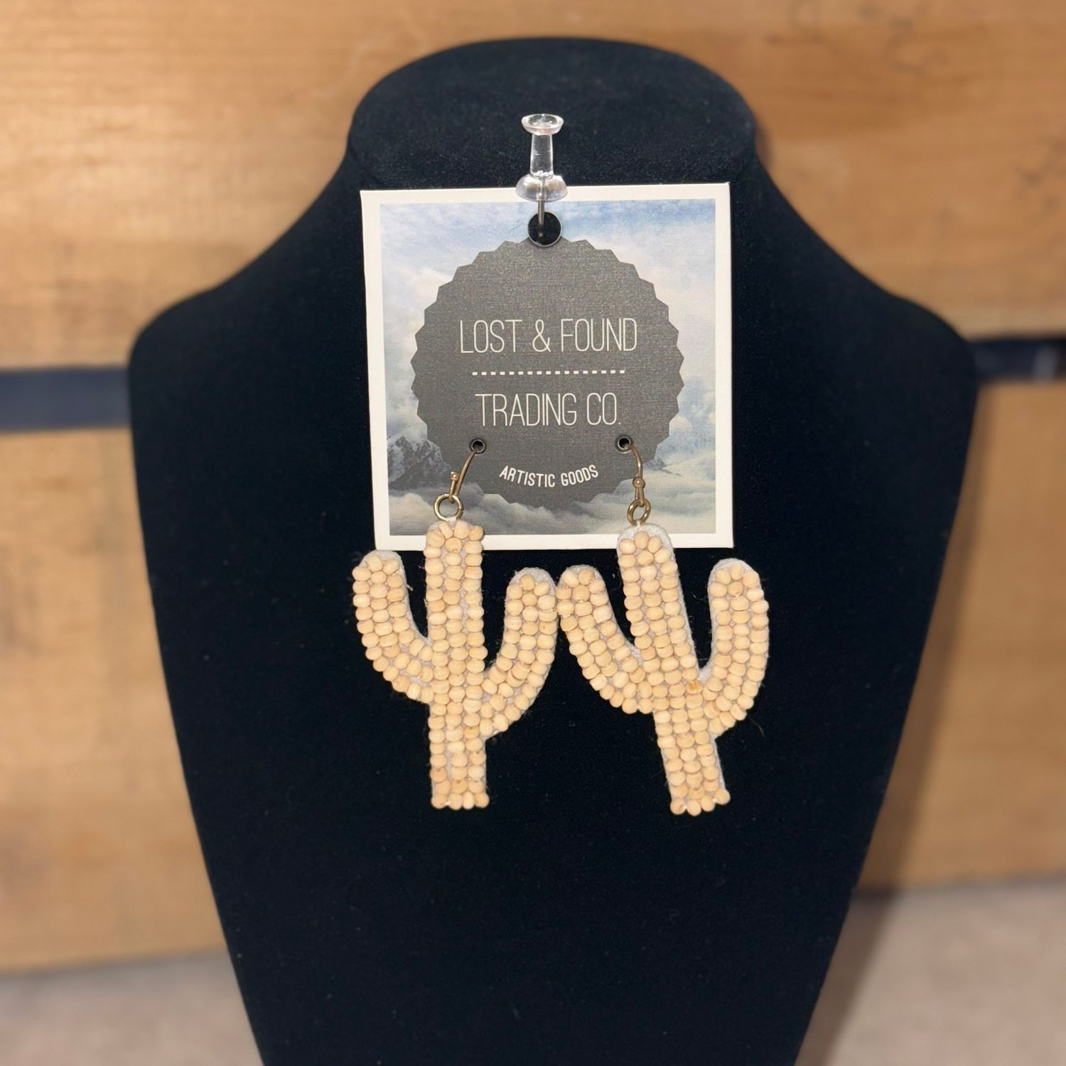 Beaded Cactus Earrings