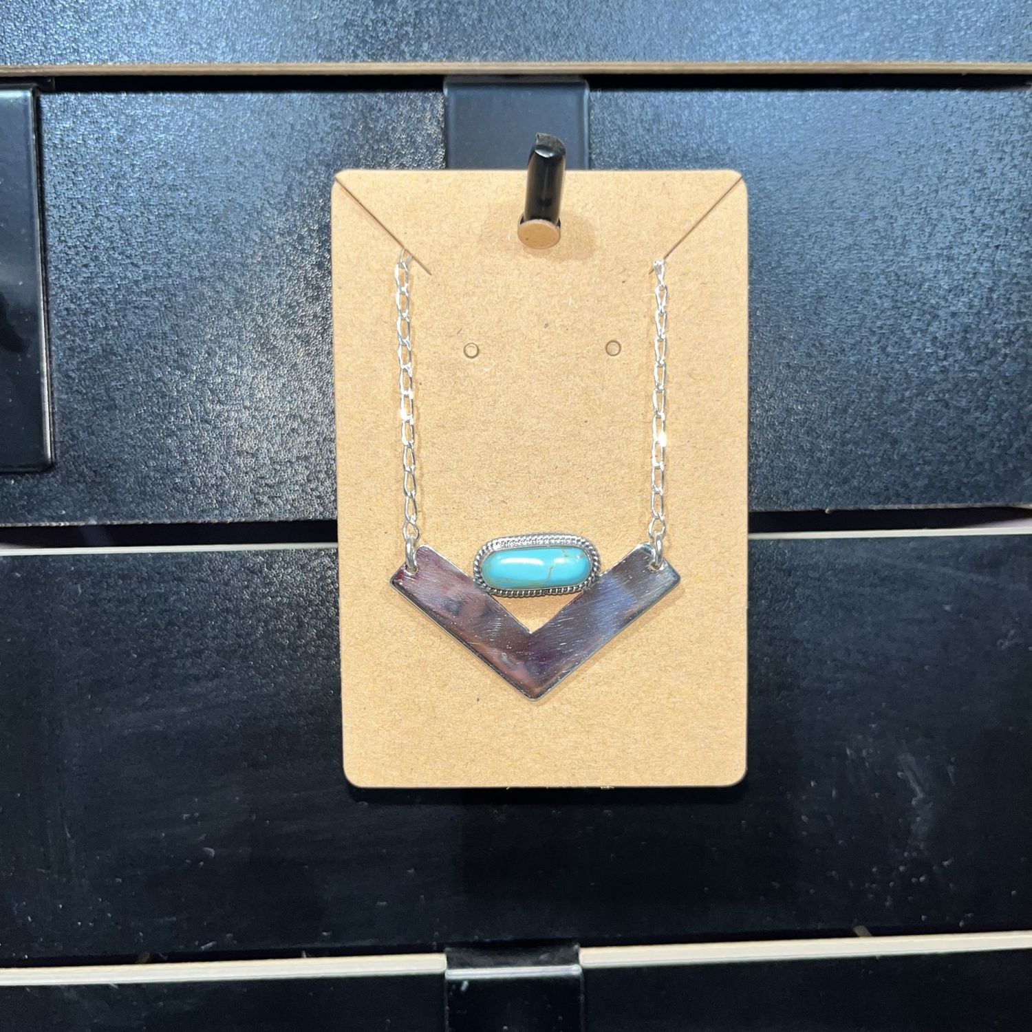 V W Turquoise Necklace