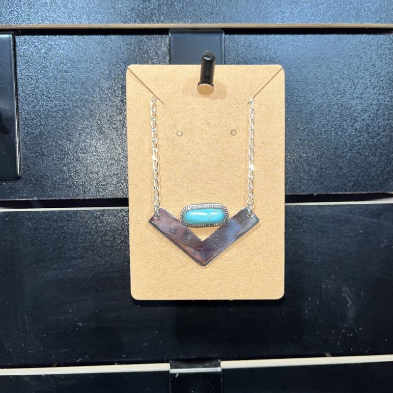 V W Turquoise Necklace