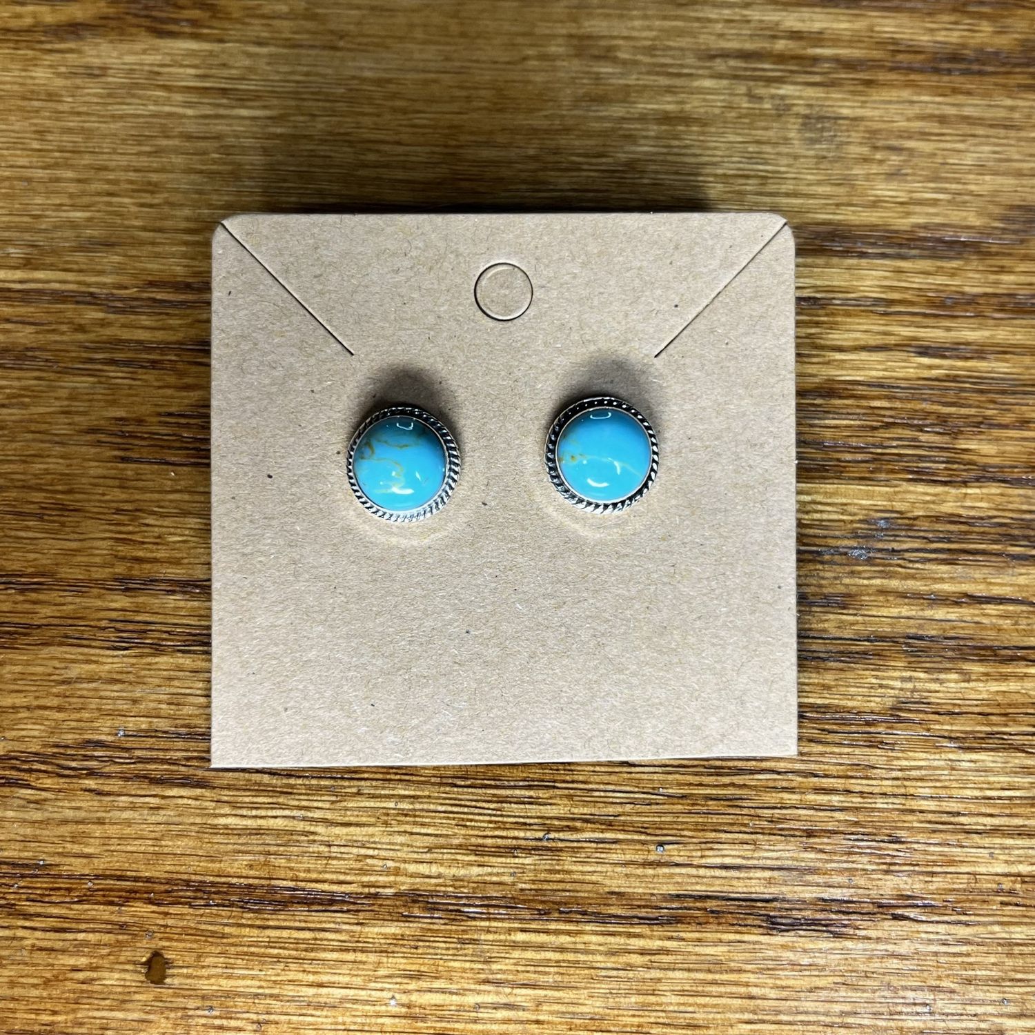Turquoise Circle Stud