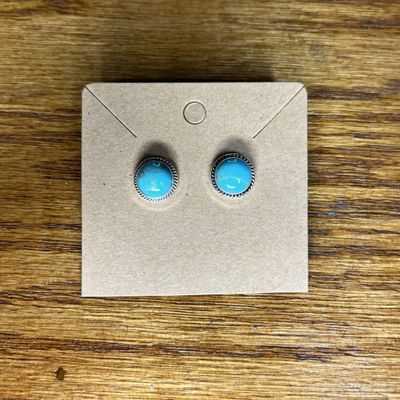 Turquoise Circle Stud
