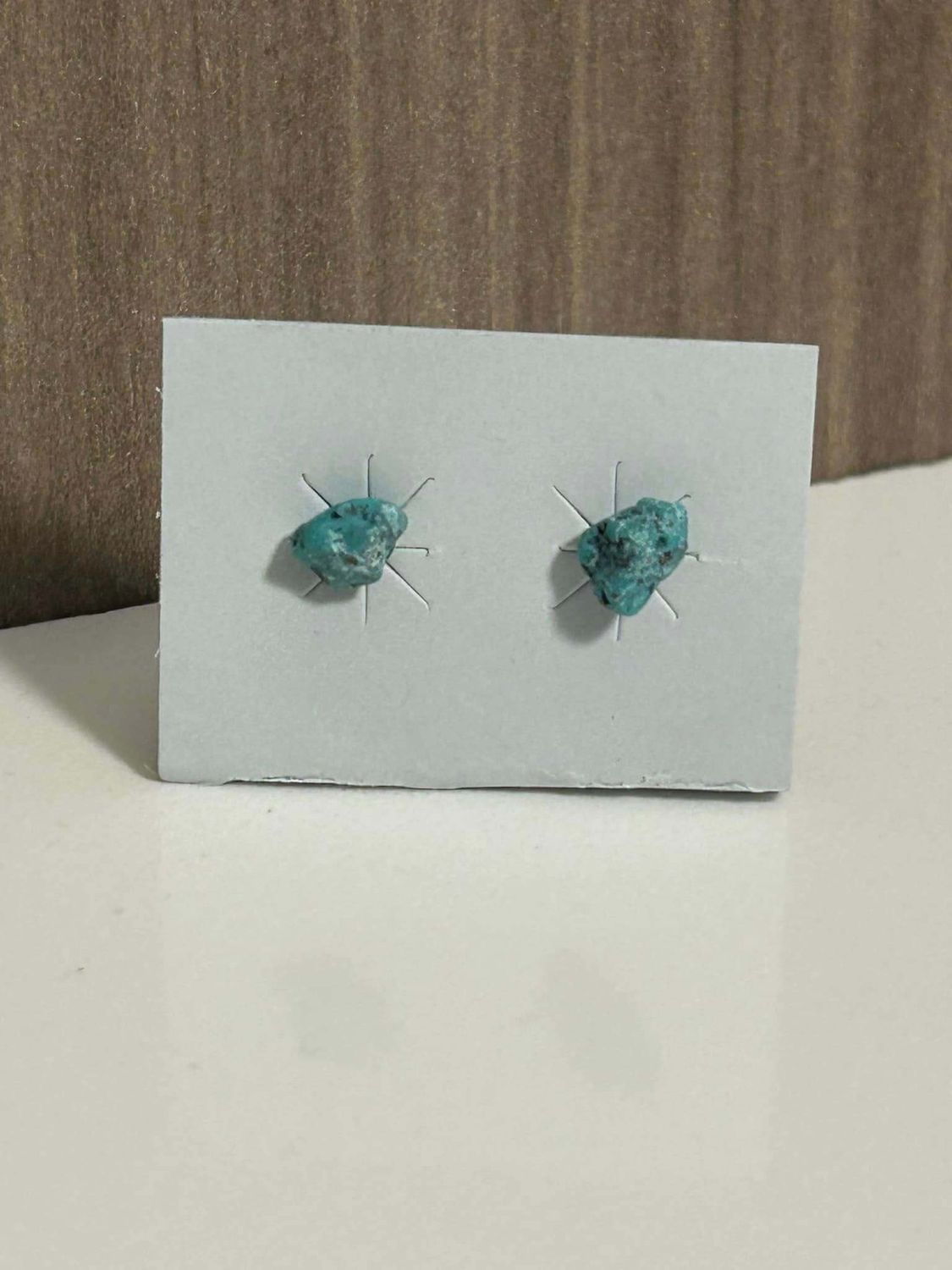 Turquoise Nugget Post Earrings