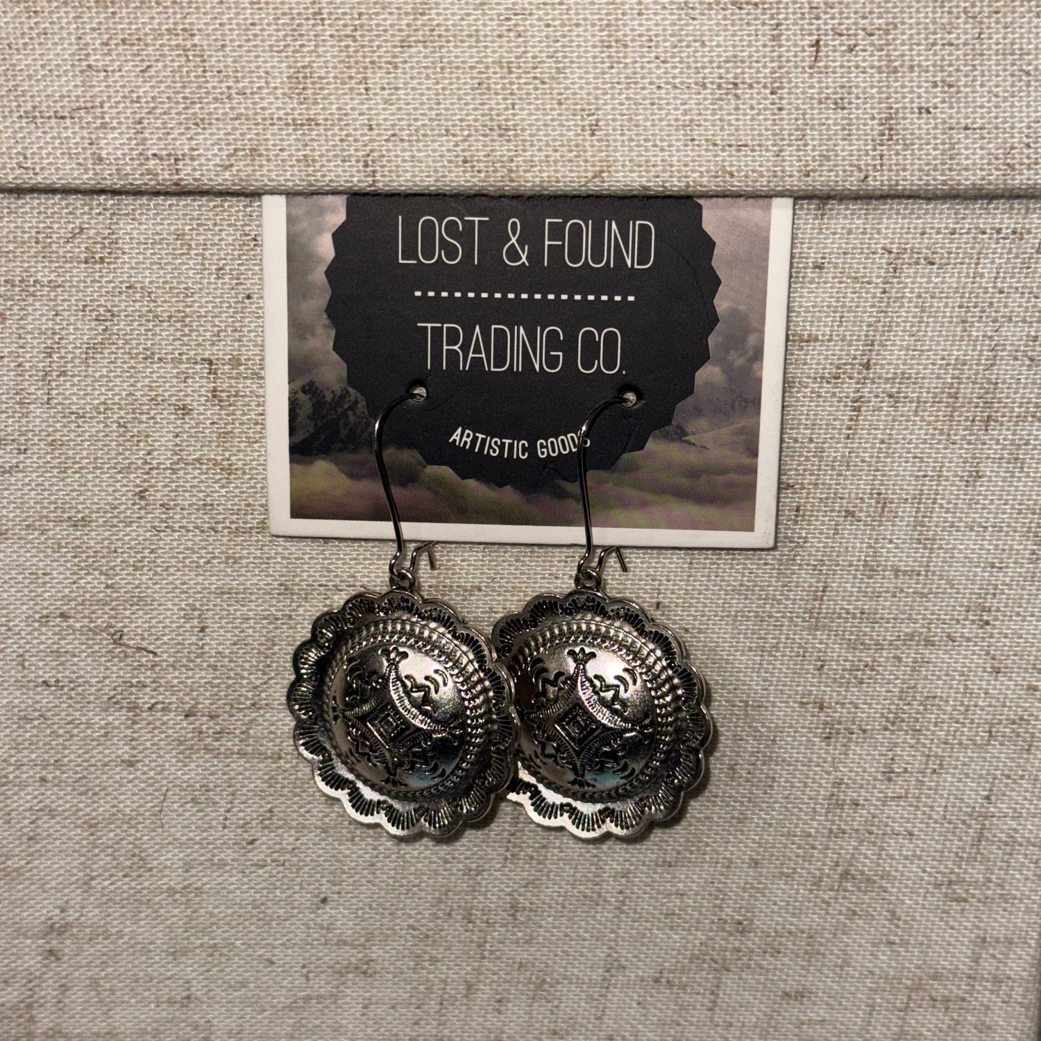 Large Concho Earrings