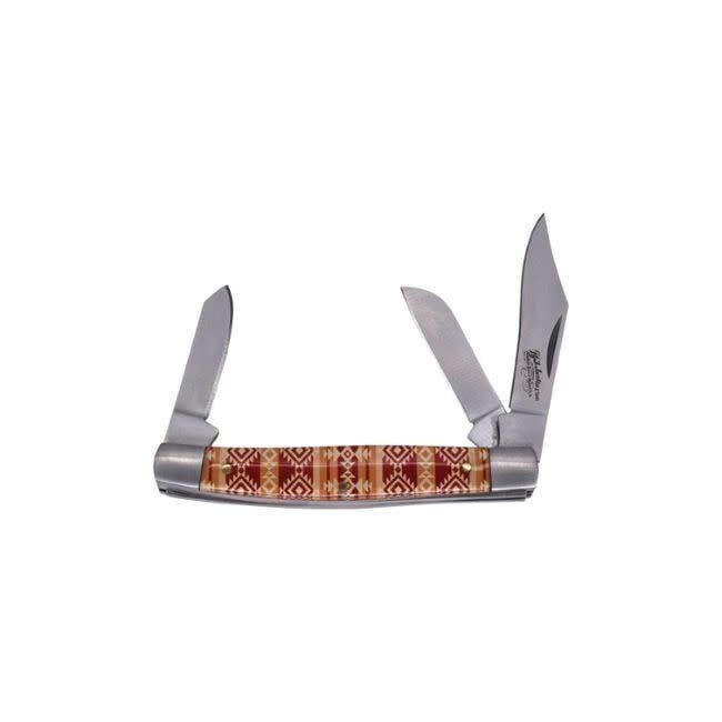 Stockman Knife Acrylic Tan/Red