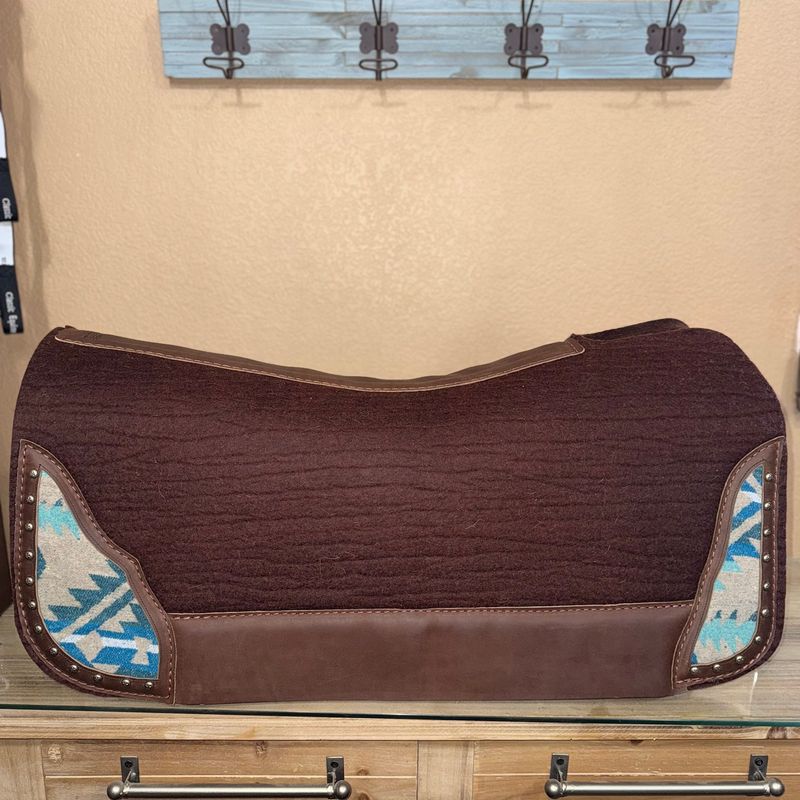 Flex Fit 1"  Dk Chocolate w/Grey/Turq Wool Inlay 30"X 30"