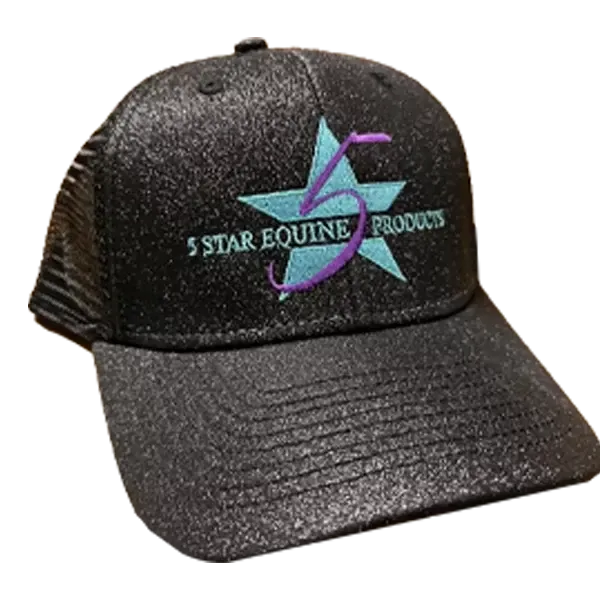 5 Star Cap Glitter/Black Purple/Aqua Logo