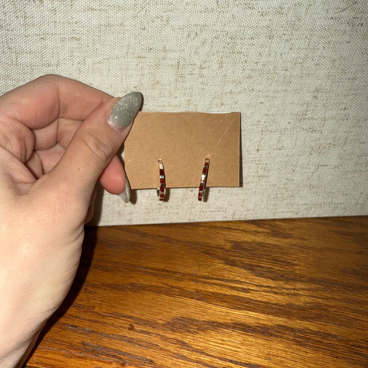 Jasper Mini Inlay Hoop Earrings