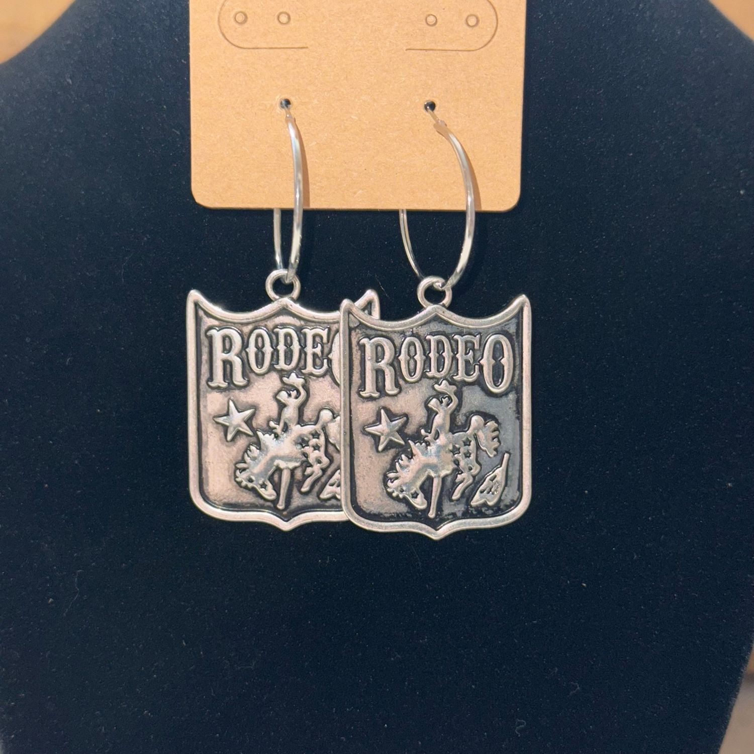 Rodeo Back Number Earrings