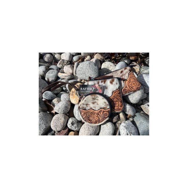 Coin Purse Brown &amp; White Hairon