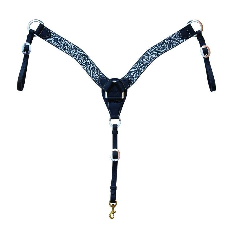 2" Contoured BW Paisley Breast Collar