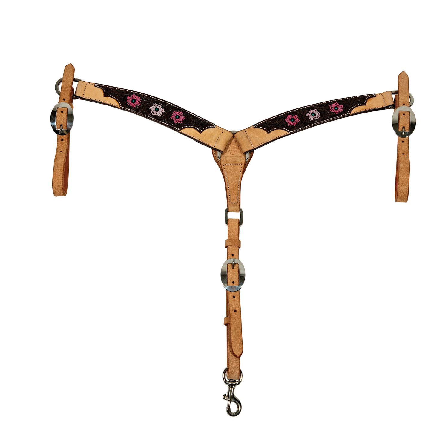 Pony Breast Collar Pink Flower