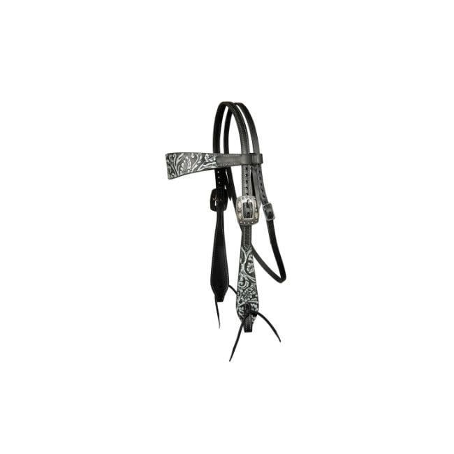 Browband Headstall Swell Cheek Black/White