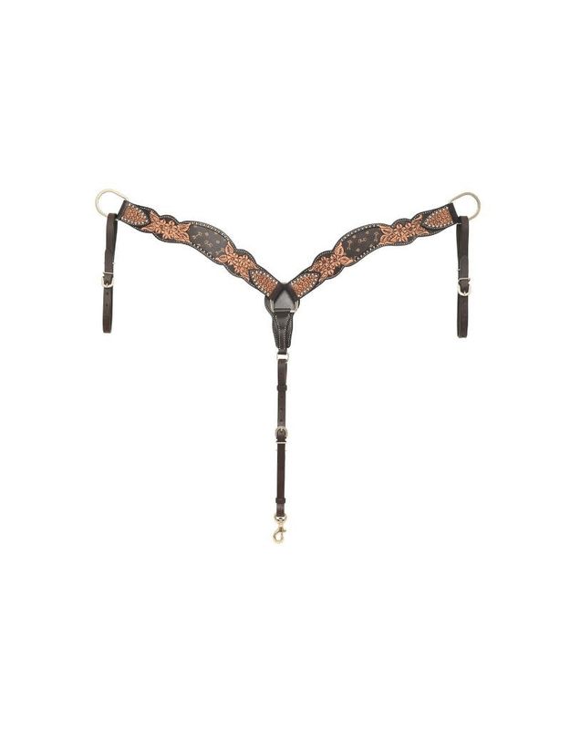 Breast Collar w/Floral Carving/Tan Arrows