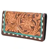 Turquoise Buckstitch Wallet