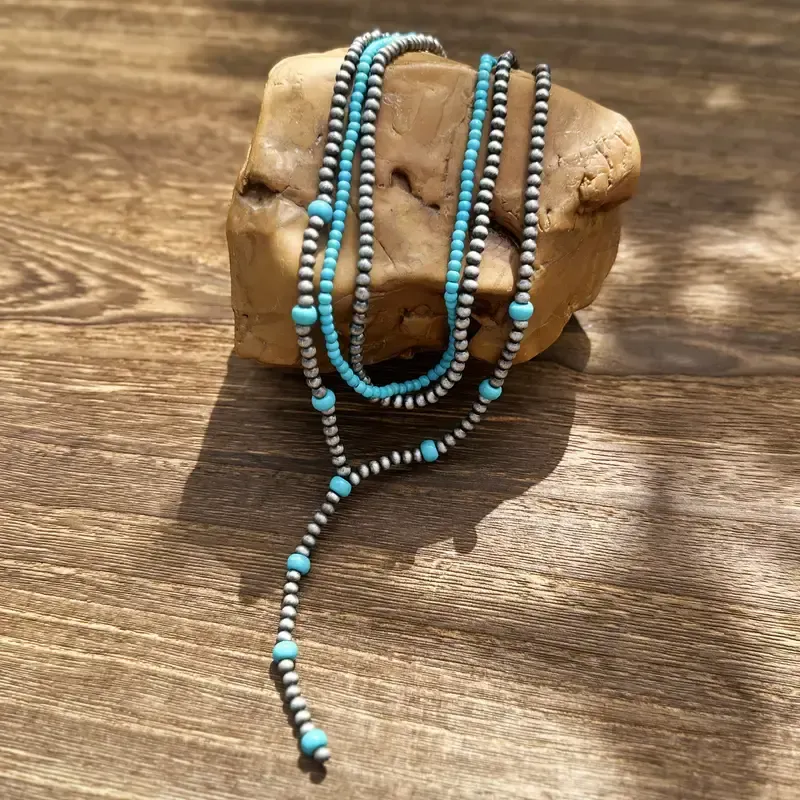 Navajo Pearl &amp; Turquoise Necklace (set of 3)