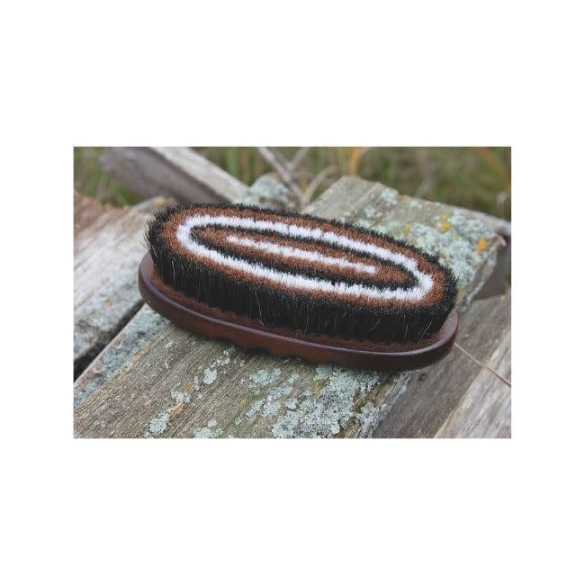 Small Oval Wooden Horse Hair Brush