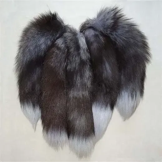 Large Silver Fox Tail