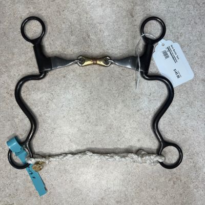 3 pc mouthpiece, copper wrapped dog bone center, long cavalry