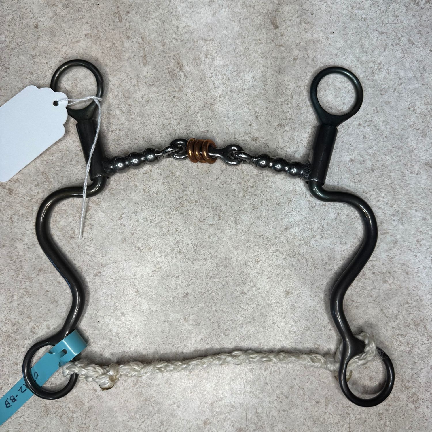 Standard 3-pc 1 1/2" center piece w loose copper rollers &amp; ball bar pieces long cavalry shank