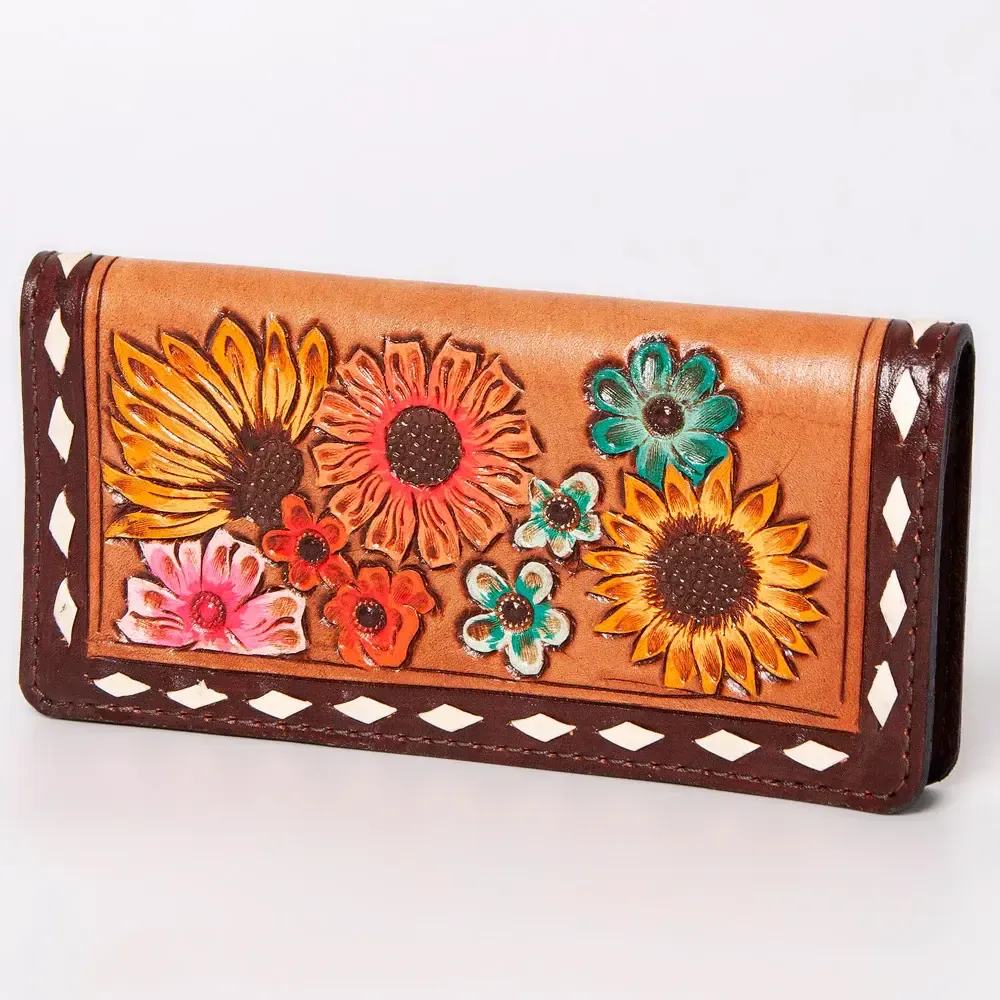 Floral Leather Wallet