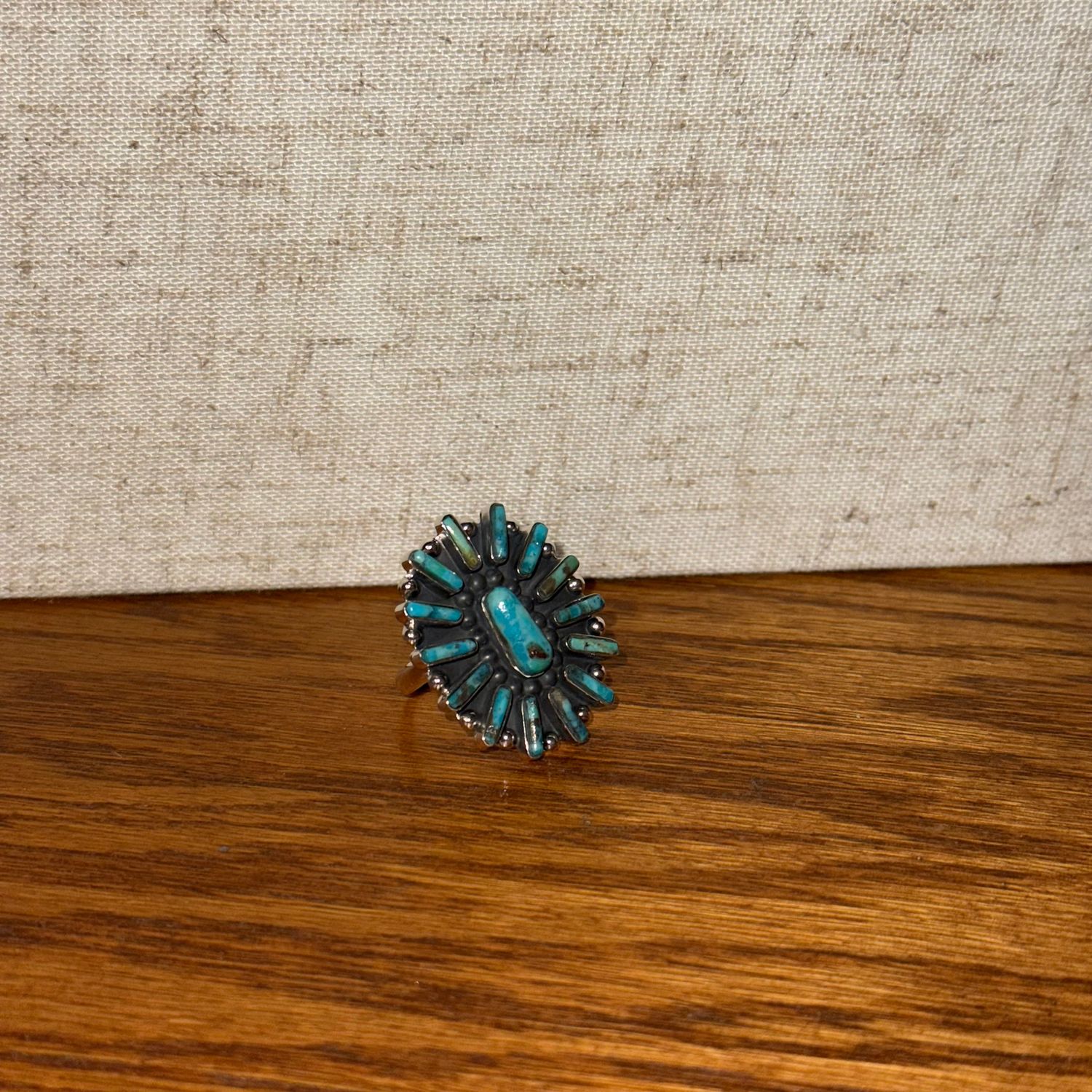 Turq 1.5" Oval Cluster Adj Ring