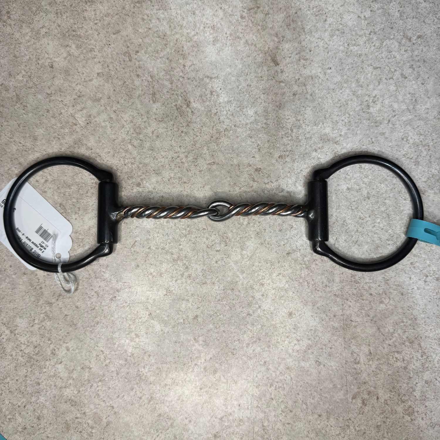2 pc copper twist-d-ring snaffle