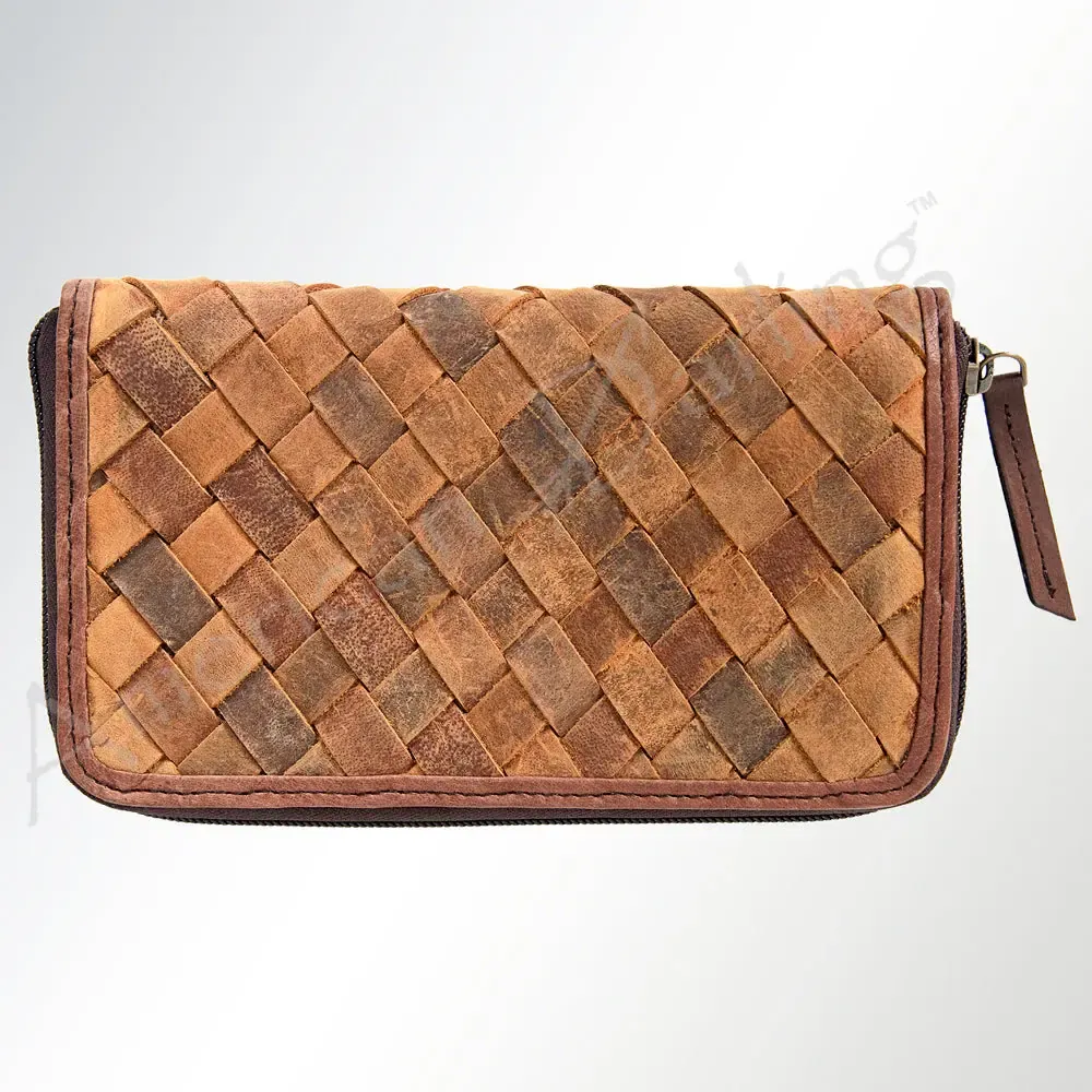 Woven Leather Wallet