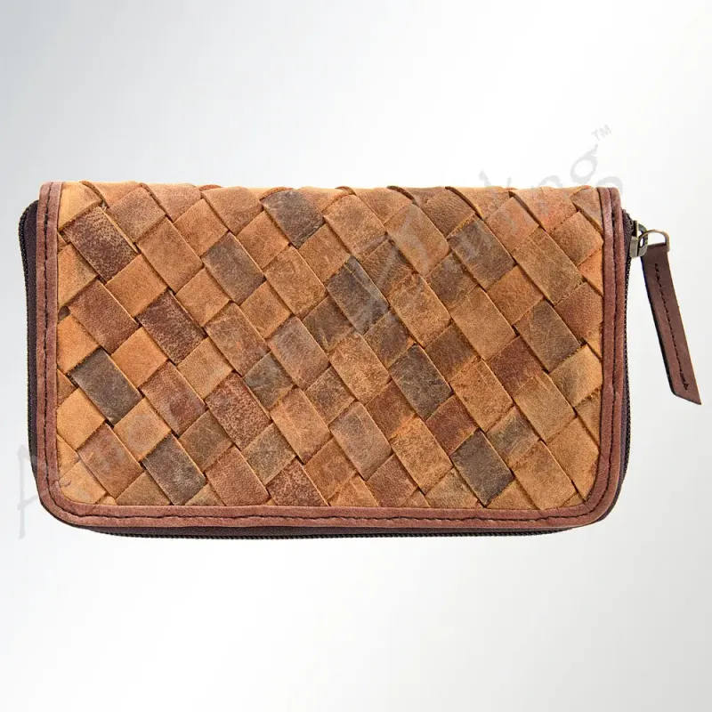 Woven Leather Wallet