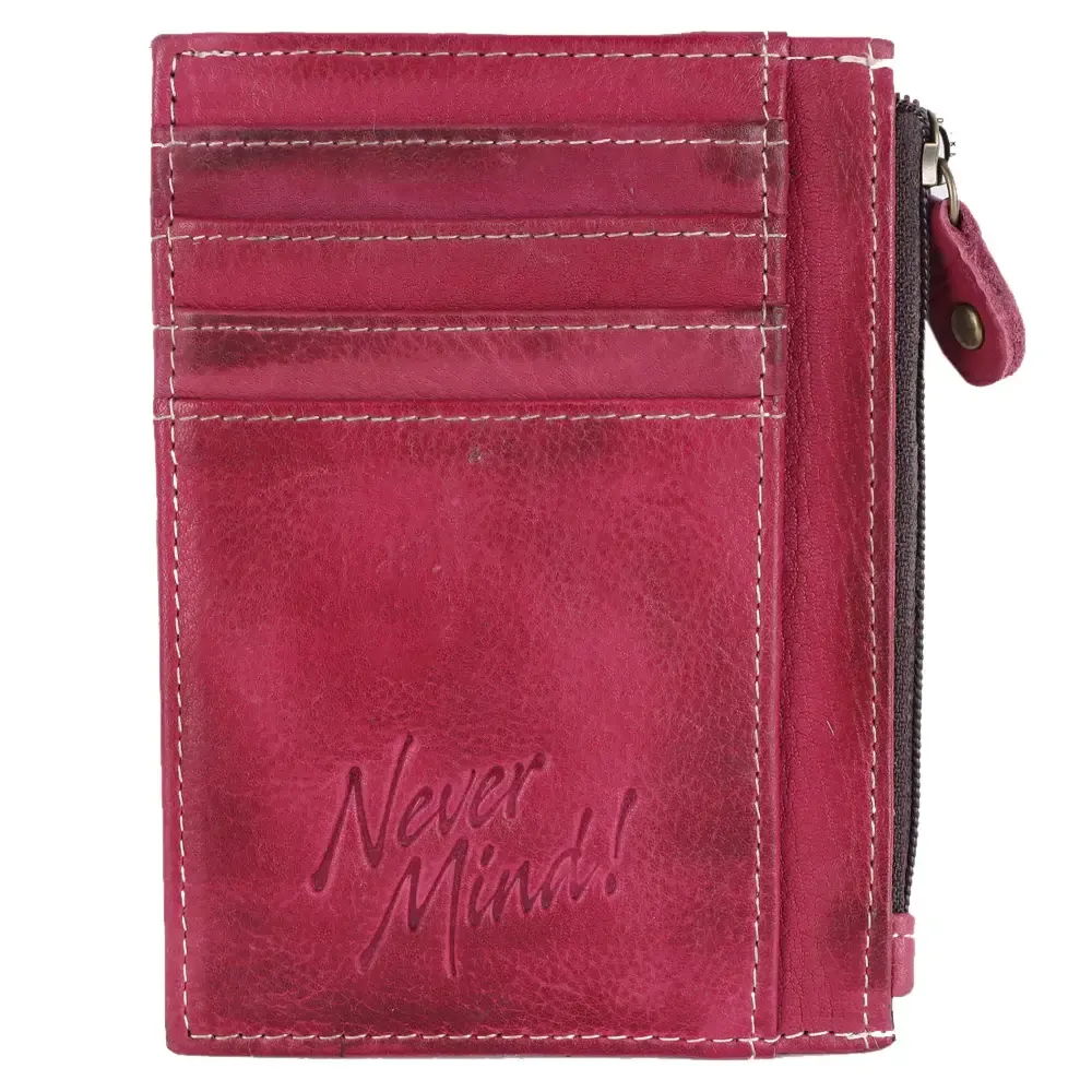 Red Leather Card Holder