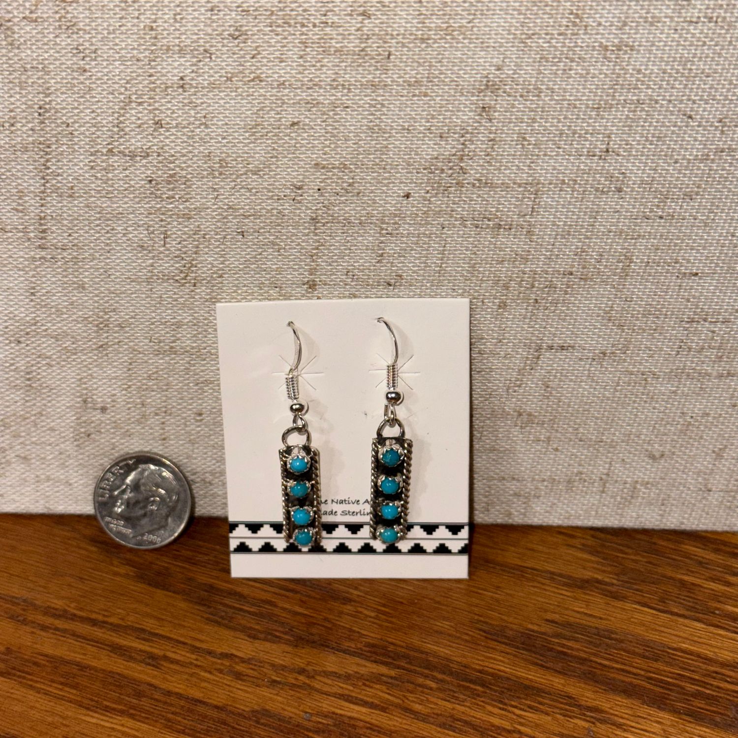 Kingman Turquoise Bar Earrings