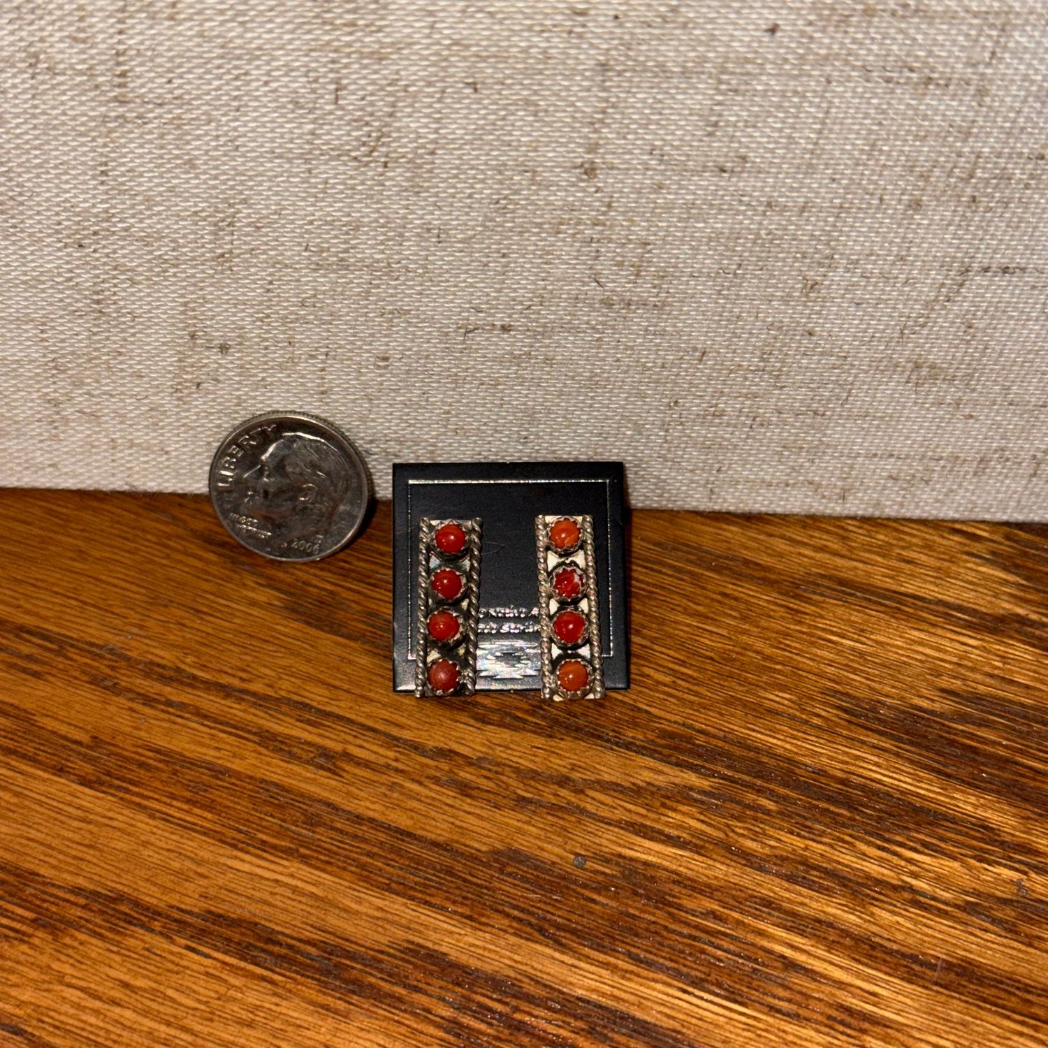 SS Red Coral Earrings