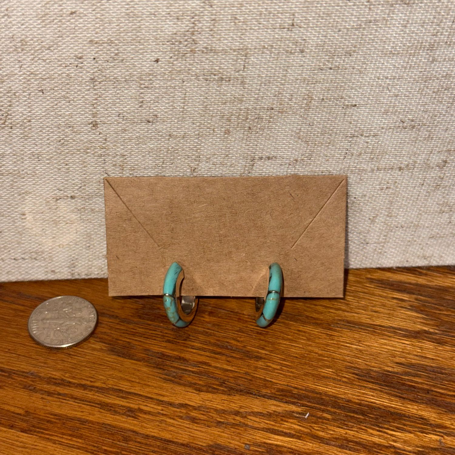 Small Turquoise Hoop Earrings