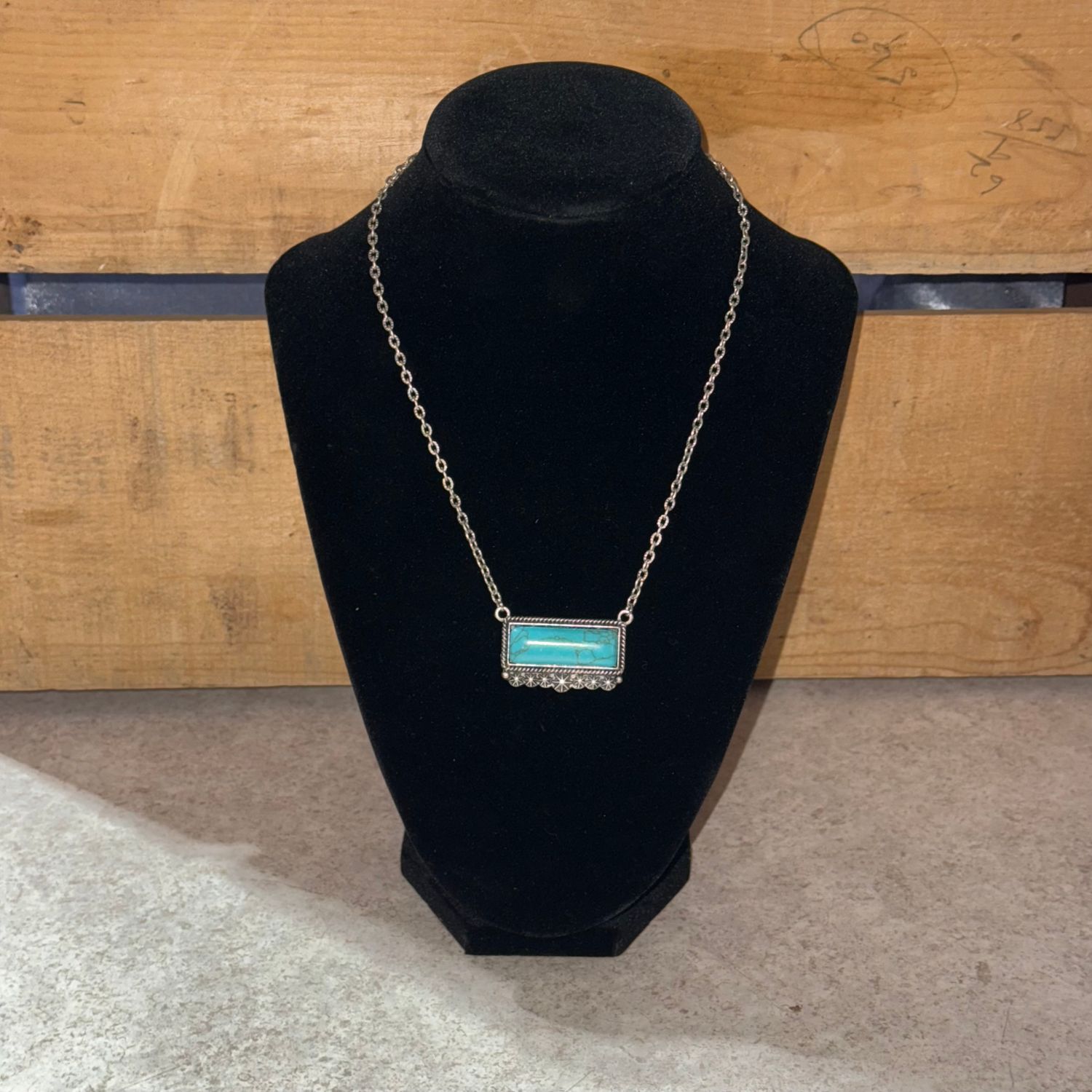 Turquoise Bar Necklace
