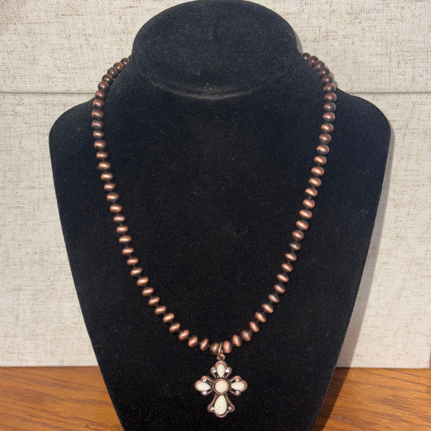 White Cross Necklace