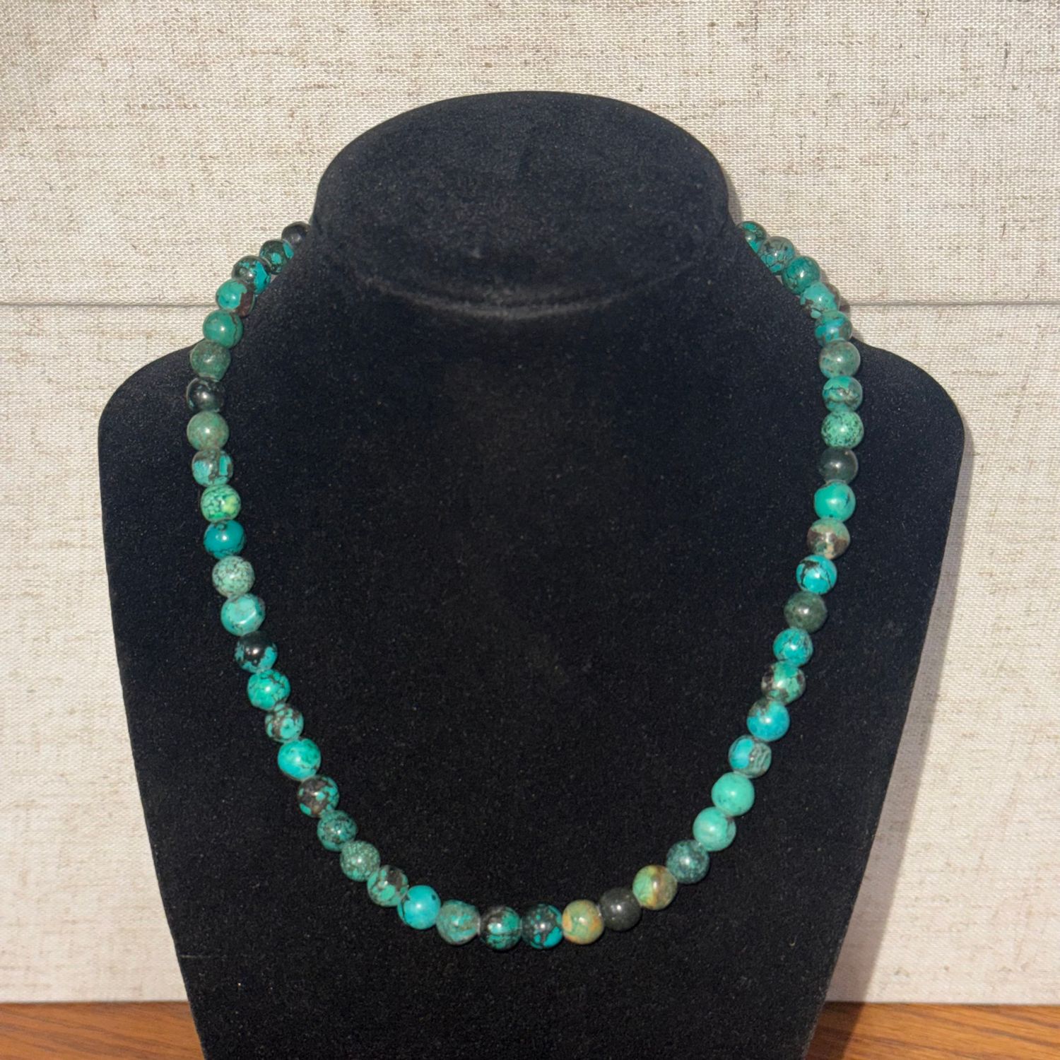 Turquoise Round Bead Necklace