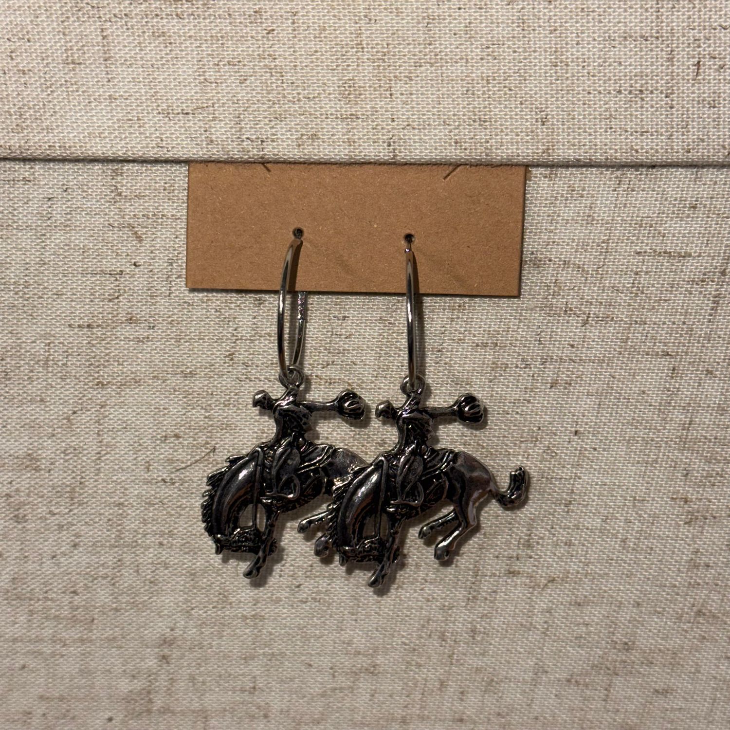 Bucking Horse Hoop Earring